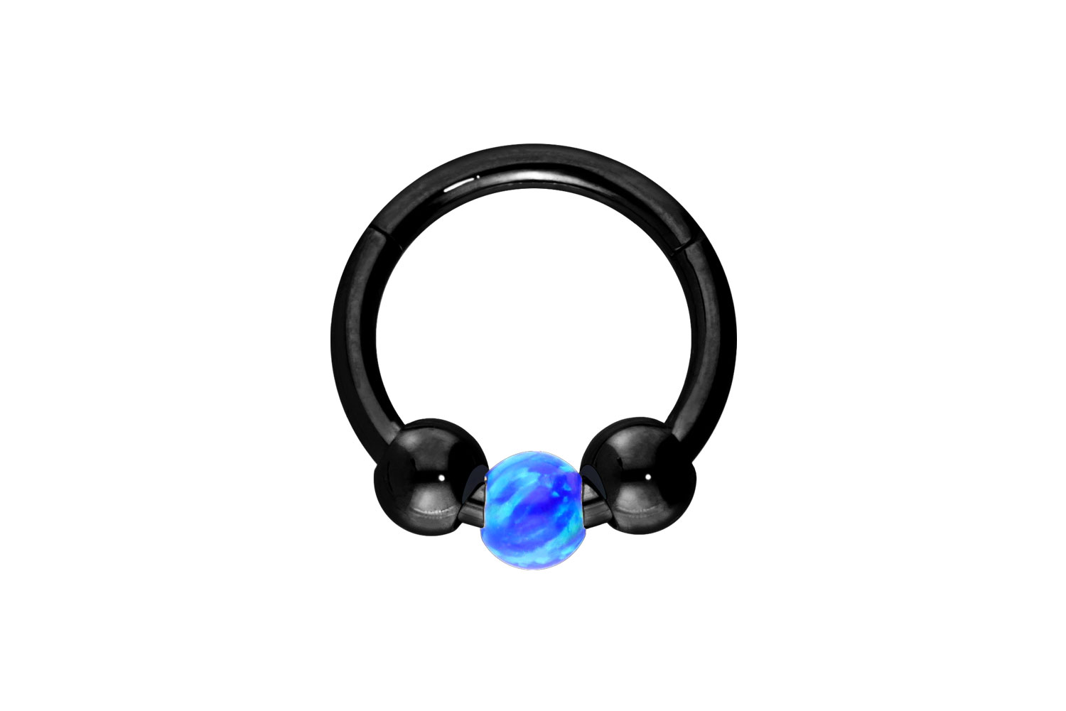 Titan Segmentring Clicker Piercing SYNTHETISCHE OPALKUGEL